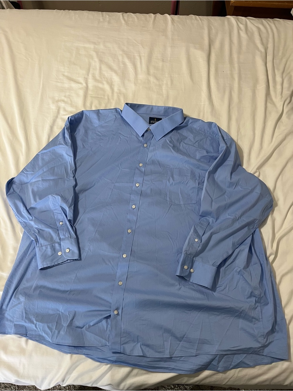 Stafford Light Blue Long-Sleeve Dress Shirt